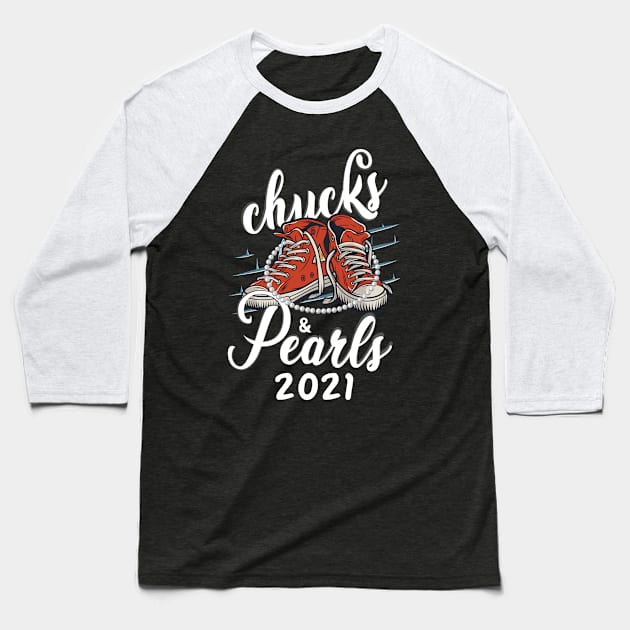 Chucks And Pearls Baseball T-Shirt by Riyadkhandaker